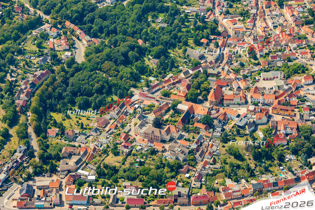 Stadtkern Gerbstedt Bild- Das Luftbild wurde 2025 vom UL-Flugzeug heraus erstellt ( keine Drohne bzw. Drohnenaufnahme ) - Hochauflösende Luftaufnahme -Nicht vergleichbar mit Google Maps oder Satelittenbilder- Die Geschenkidee !Mit Lizenz und Bildrechte bestellbar - CC