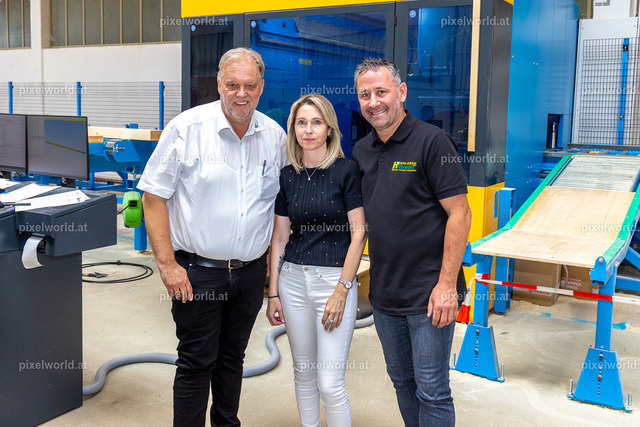 Maschinenpräsentation bei Holzbau Bretis