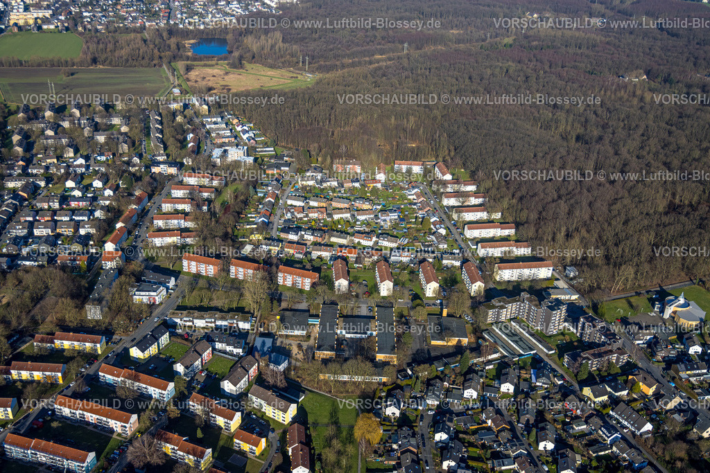 Dortmund240102151 | Luftbild, Reihenhäuser Wohnsiedlung Jungferntal, Dortmund, Ruhrgebiet, Nordrhein-Westfalen, Deutschland