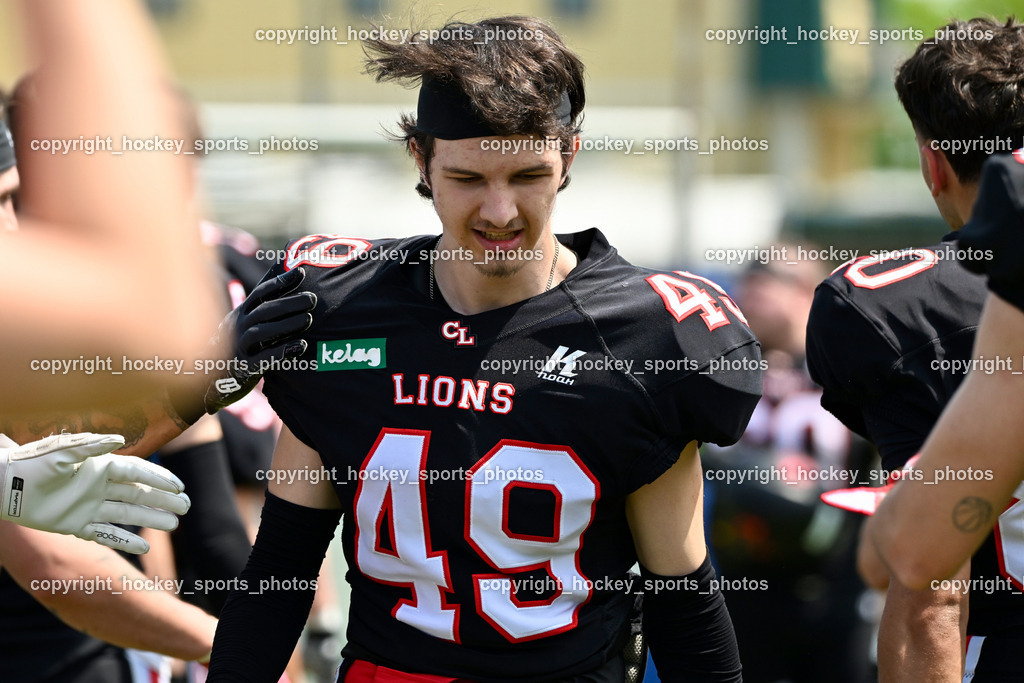 Carinthian Lions vs. Cineplexx Blue Devils | #49 Stromberger Christopher Carinthian Lion, Carinthian Lions vs. Cineplexx Blue Devils, Carinthian Lions vs. Cineplexx Blue Devils am 09.06.2025 in Klagenfurt (ASV Sportplatz), Austria, (Photo by Bernd Stefan)