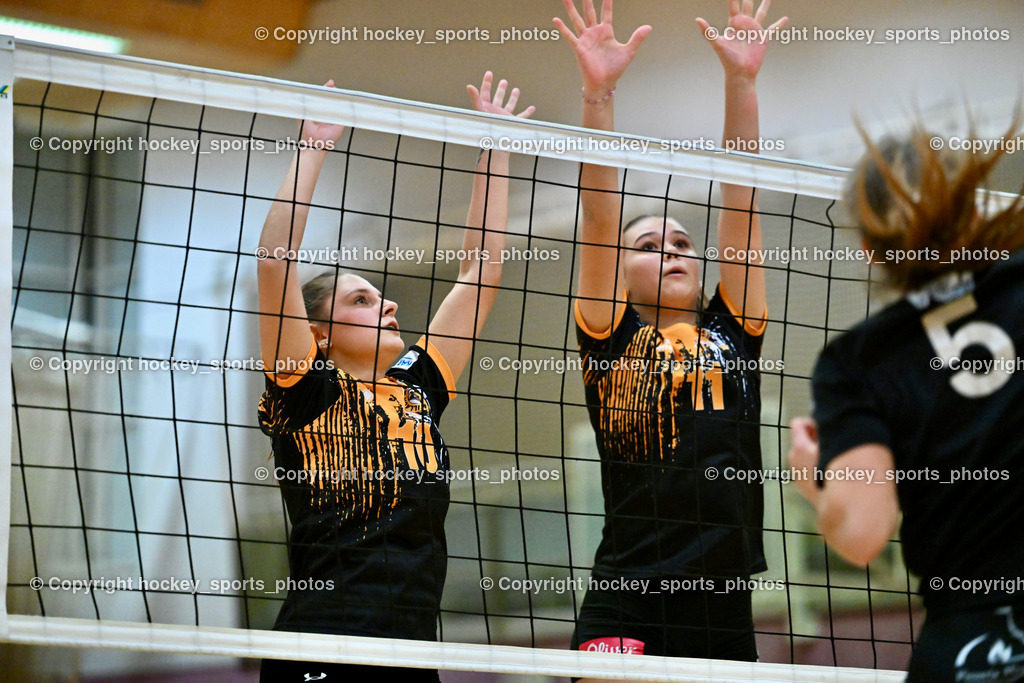 ASKÖ Volley Eagles Villach vs. VC Hausmannstätten | #10 СЕНІС Еlwira ASKÖ Volley Eagles Villach, #11 Ilvie HOFER ASKÖ Volley Eagles Villach, ASKÖ Volley Eagles Villach vs. VC Hausmannstätten, ASKÖ Volley Eagles Villach vs. VC Hausmannstätten am 01.02.2025 in Villach (Ballspielhalle Lind), Austria, (Photo by Bernd Stefan)