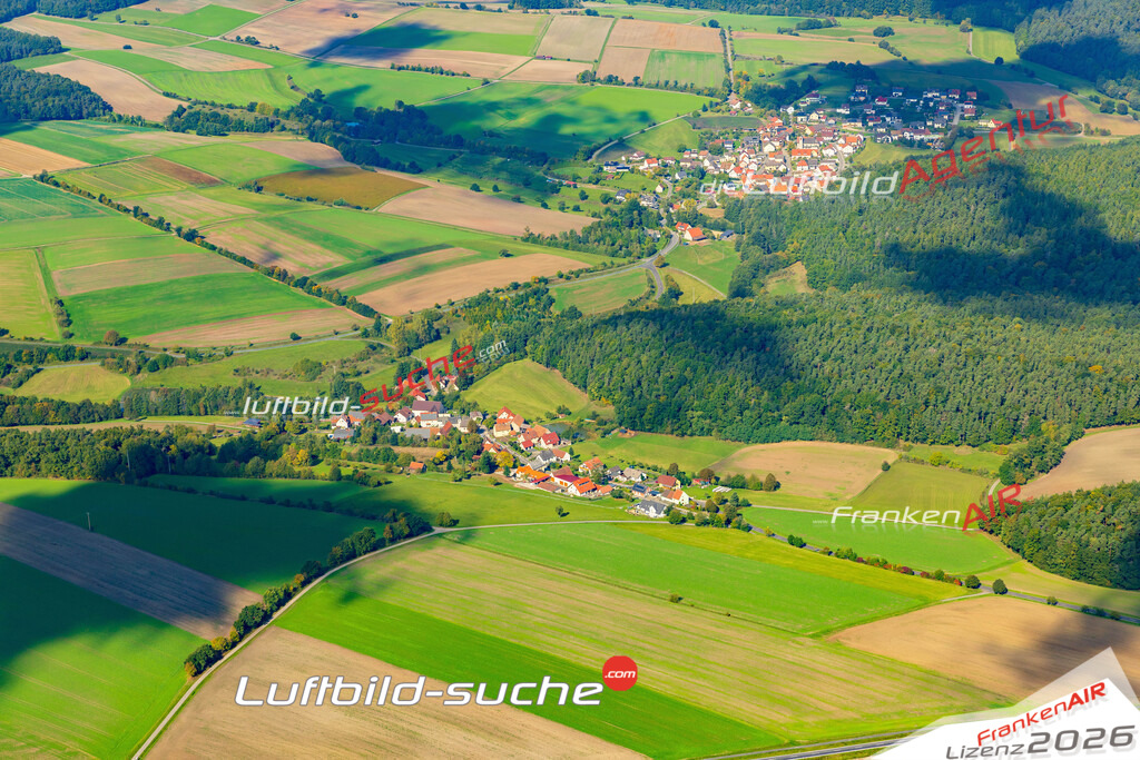 Luftaufnahme  Spielhof  Rauhenebrach Das Luftbild wurde 2025 vom UL-Flugzeug heraus erstellt ( keine Drohne ) - Hochauflösende Luftaufnahme -Nicht vergleichbar mit Google Maps oder Satelittenbilder- Die Geschenkidee !Mit Lizenz und Bildrechte bestellbar