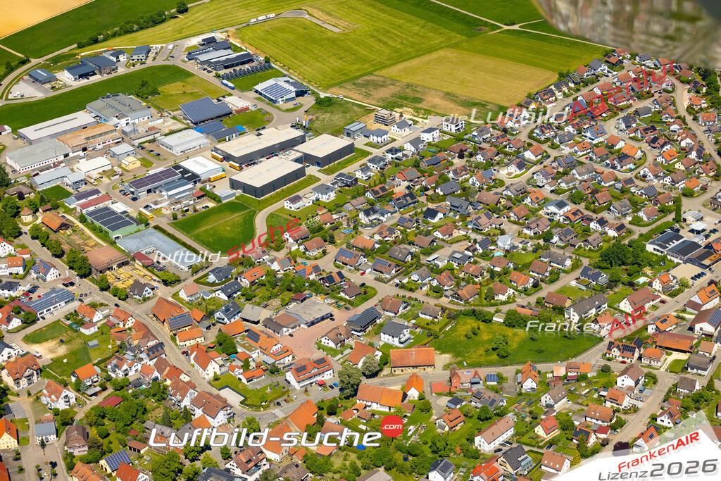 Luftaufnahme von  Schechingen - Die Luftaufnahme wurde 2025 vom UL-Flugzeug heraus erstellt ( keine Drohne ) - Hochauflösende Luftaufnahme - für professionelle Ausdrucke geeignet. Die Geschenkidee !Mit Lizenz und Bildrechte bestellbar
