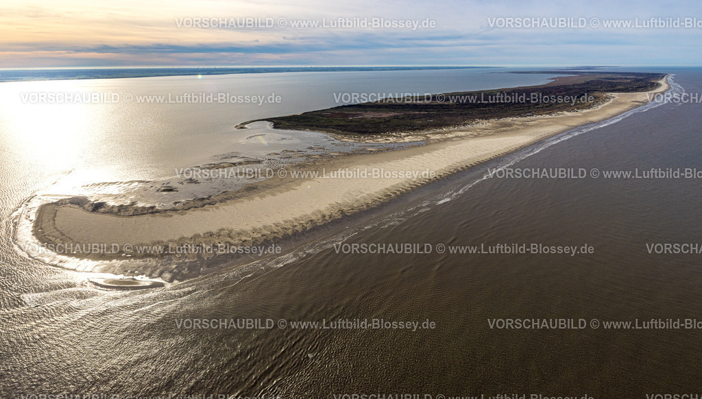 Wittmund251106007Langeoog | Luftbild, Gesamtansicht Ostfriesische Insel Langeoog, östlicher Strandabschnitt mit Dreebargen Gebiet, Otzumer Balje Naturschutzgebiet und Osterhook Naturschutzgebiet, Langeoog, Norddeutschland, Ostfriesland, Niedersachsen, Deutschland