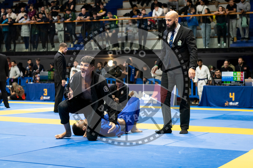 20240123PBB01190 | Fighters compete during the second day of the IBJJF European Championship in Paris, France, on January 23, 2024.