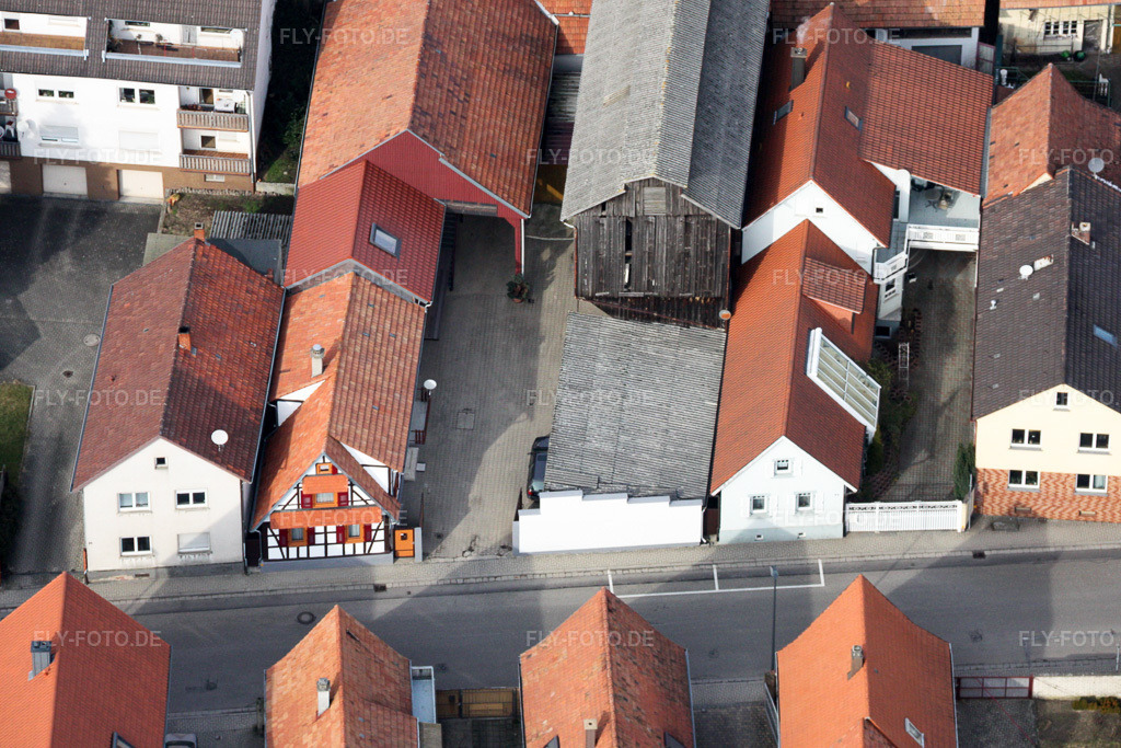 Luftbild: Rheinstr in Kandel im Bundesland Rheinland-Pfalz in Deutschland. Foto: IMG_16913.jpg vom 15.02.2009 durch Werner Riehm/FLY-FOTO.de