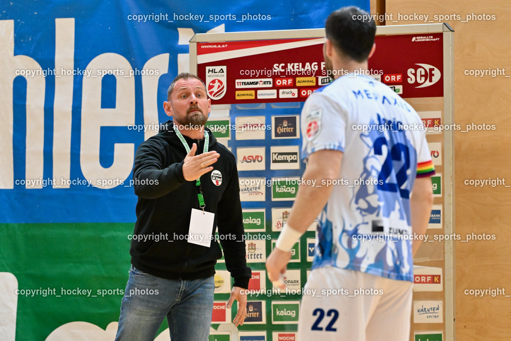SC Ferlach vs. ALPLA HC Hard 2.3.2024 | Headcoach HC Hard JONSSON Hannes Jon, #22 BABIC Dejan HC Hard, SC Ferlach vs. ALPLA HC Hard 2.3.2024, SC Ferlach vs. ALPLA HC Hard am 02.03.2024 in Ferlach (Ballspielhalle Ferlach), Austria, (Photo by Bernd Stefan)