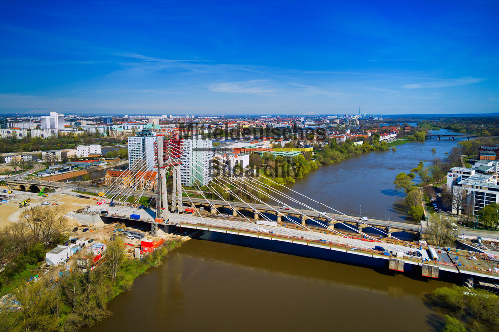 Magdeburg Pylonbrücke über Alte Elbe und Zollbrücke-0026 | Strombrückenersatzneubau über die alte Elbe - Baustelle - Realisiert mit Pictrs.com