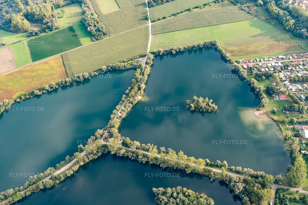 Luftbild: Naherholungsgebiet Sollachsee in Germersheim im Bundesland Rheinland-Pfalz in Deutschland. Foto: P1000813.jpg vom 14.09.2014 durch Werner Riehm/FLY-FOTO.de