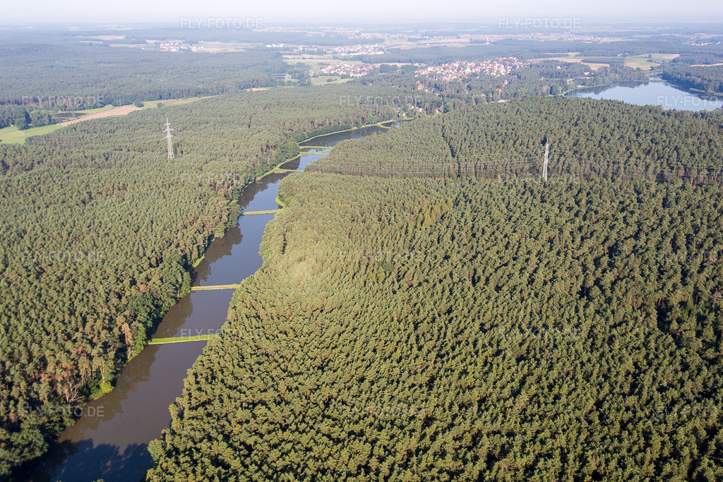 Luftbild: Forstgraben in Möhrendorf im Bundesland Bayern in Deutschland. Foto: IMG_092661.jpg vom 07.08.2016 durch Werner Riehm/FLY-FOTO.de