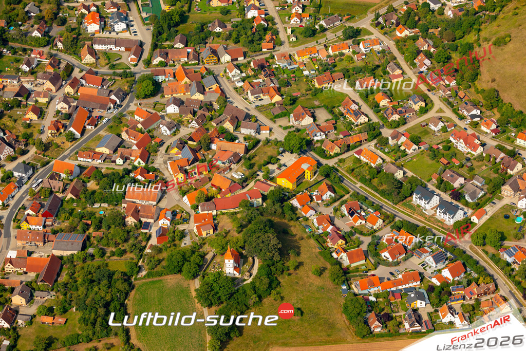 Das Luftbild zeigt :  Dombühl - Die Luftaufnahme wurde 2024 vom UL-Flugzeug aus erstellt ( keine Drohne ) - Hochauflösende Luftaufnahme - Für grossformatige Ausdrucke geeignet. Die Geschenkidee !Mit Lizenz und Bildrechte bestellbar