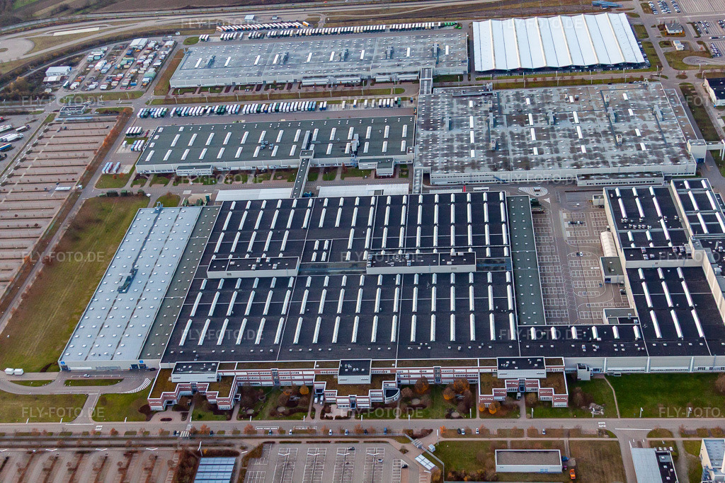Luftbild: Rastatt, Daimler AG in Rastatt im Bundesland Baden-Württemberg in Deutschland. Foto: IMG_22903.jpg vom 21.11.2009 durch Werner Riehm/FLY-FOTO.de