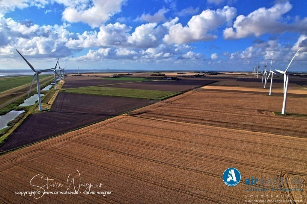 Windpark - Emmelsbüll-Horsbüll | Luftbild, Windenergieanlagen, Bürgerwindpark Emmelsbüll-Horsbüll, Windkraft, Windpark, Nordfriesland, 