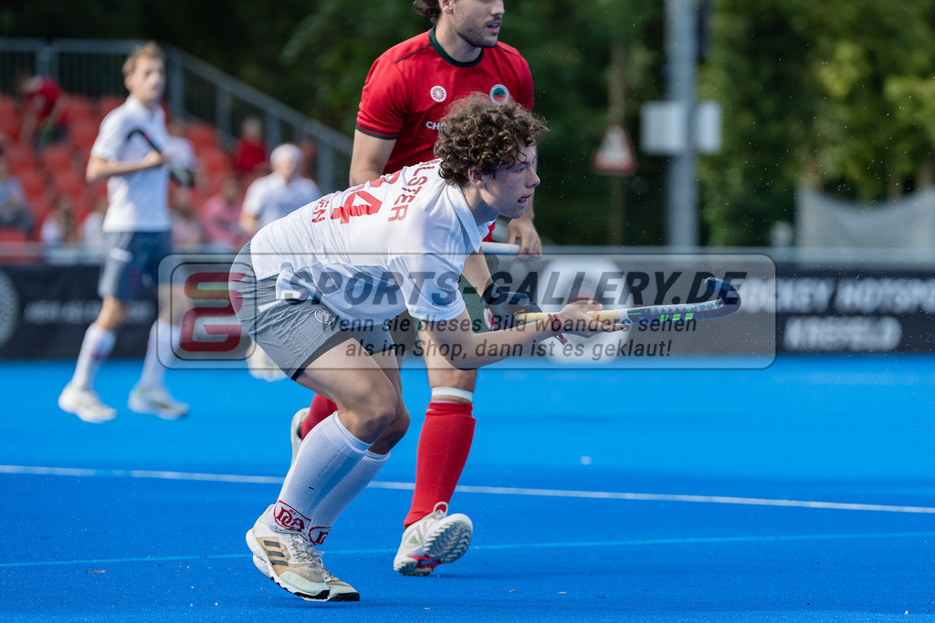 HK_20230930_104733 | 1.Bundesliga Herren Crefelder HTC - Club an der Alster am 30.9.2023 CHTC, Krefeld , Nicolaus Hansen ( Club an der Alster #24 )