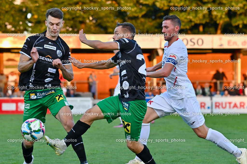 SAK Klagenfurt vs. FC Gleisdorf 09 2.9.2022 | #10 Filip Smoljan, #23 David Kevin Schloffer, #7 Darjan Aleksic
