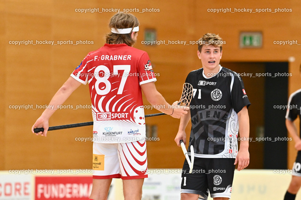 KAC Floorball vs. Wiener Floorballverein 10.9.2022 | #87 Fabian Grabner, #71 Christoph Platzer