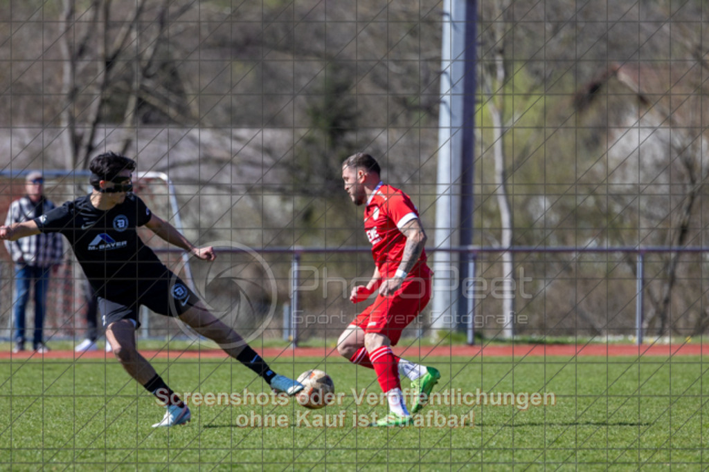 20250406_150842_0038 | #,1.FC Donzdorf (rot) vs. TSV Deizisau (schwarz), Fußball, Bezirksliga - Bezirk Neckar/Fils, 20. Spieltag, Saison 2024/2025, Rasenplatz Lautertal Stadion, Süßener Straße 16, 73072 Donzdorf, 06.04.2025 - 15:00 Uhr,Foto: PhotoPeet-Sportfotografie/Peter Harich
