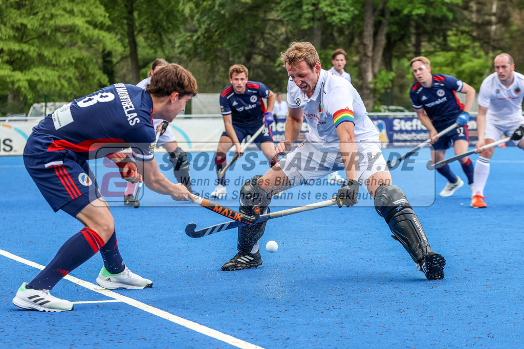 MJ_2023-05-13 Herren CHTC - MHC-44 | Hugo von Montgelas (Mannheimer HC #8) &amp; Niklas Wellen (Crefelder HTC #10), Crefelder HTC - Mannheimer HC am 13.5.2023 in der Gerd-Wellen-Sportanlage, Krefeld