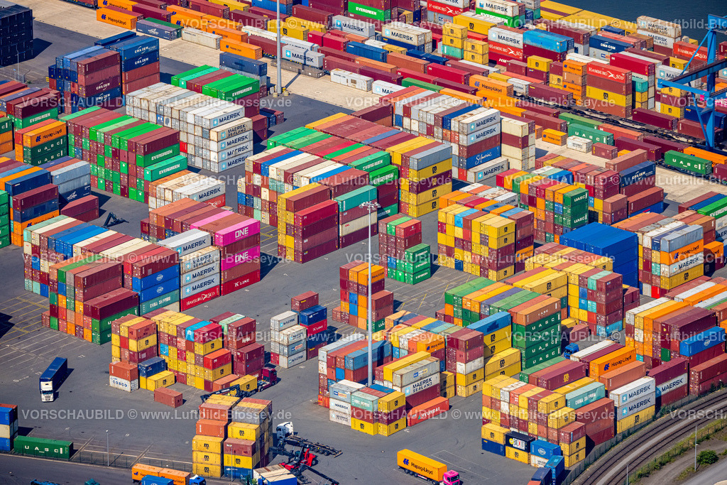 Duisburg220701239 | Luftbild, logport II, Container, Rhein-Ruhr Terminal Gesellschaft, Wanheim-Angerhausen, Duisburg, Ruhrgebiet, Nordrhein-Westfalen, Deutschland