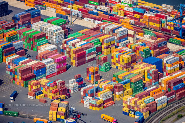 Duisburg220701239 | Luftbild, logport II, Container, Rhein-Ruhr Terminal Gesellschaft, Wanheim-Angerhausen, Duisburg, Ruhrgebiet, Nordrhein-Westfalen, Deutschland