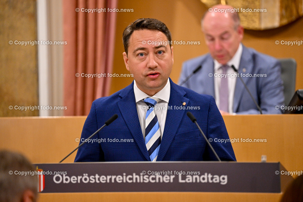 Landhaus Linz_ Promenade_ Landtagssitzung_ 13.06.2024-29 | 13.04.2024, Landhaus Linz AUT, Promenade, Landtagssitzung, im Bild LH-Stv. Manfred Haimbuchner (FP)