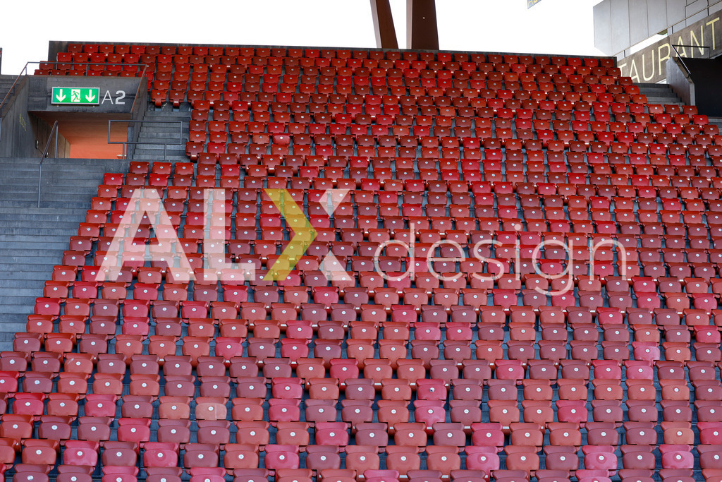 GC Zürich vs FC Zürich - AXA Women’s Super League Playoffs - Stadion Letzigrund | Stadium Seats before the AXA Women’s Super League Playoffs quarter-final second leg between GC Zürich and FC Zürich at Stadion Letzigrund, Zurich, Switzerland. - Realisiert mit Pictrs.com