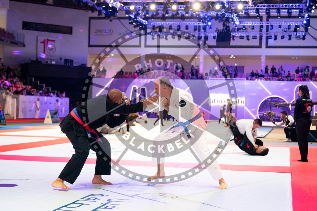 20231106PBB2916 | Fighters compete during the AJP World Master Championship in the Mubadala Arena in Abu Dhabi, Arab United Emirates, on November 6, 2023.