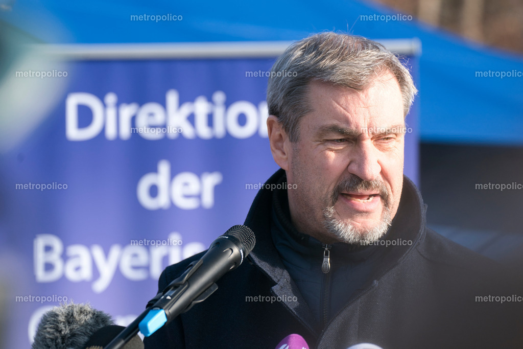 Markus Söder im Rahmen der PK zur Jahresbilanz Grenzpolizei am 6. Feb. 2025 (21) | Metropolico