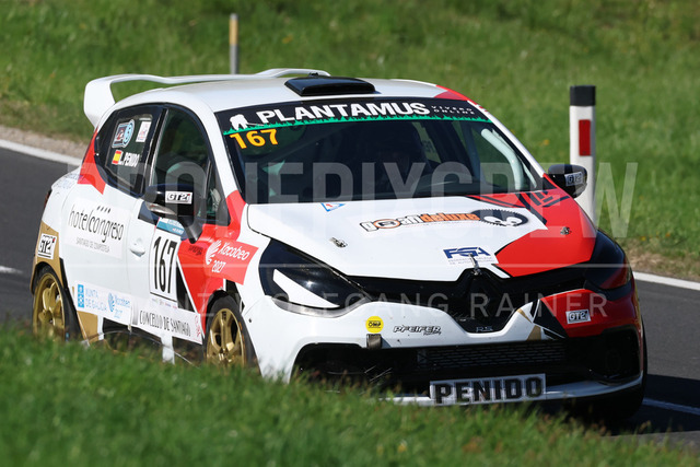 FIA European Hill Climb Championship – Rechberg 2026 | FIA European Hill Climb Championship at Rechberg, held from 24 to 26 April 2026 near Tulwitz, Styria, Austria. The image shows Luis Antonio PENIDO LOPEZ (ESP) Renault Clio RS Cup Evo.