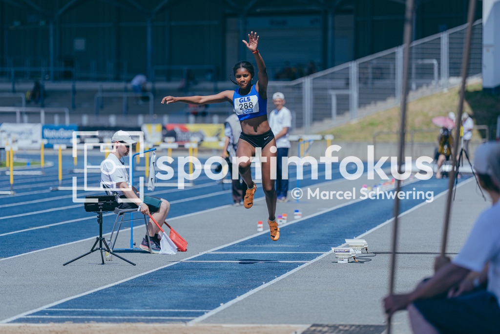 Deutsche Meisterschaften U20 / U16 2026 | Emmanuela Mensah, LAC Quelle Fürth, 288, Dreisprung, Deutsche Meisterschaften der U20 &amp; U16 2026, Lohrheidestadion Bochum-Wattenscheid, 11.07.2026. Foto: Marcel Schwering / sportimfokus - Realisiert mit Pictrs.com