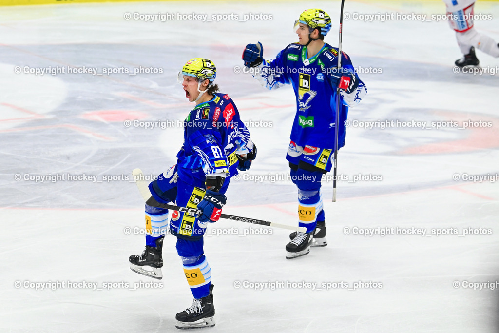 EC IDM Wärmepumpen VSV vs. EC KAC 12.3.2023 | #78 Maxa Felix, #81 Richter Marco, Jubel EC VSV Mannschaft, 