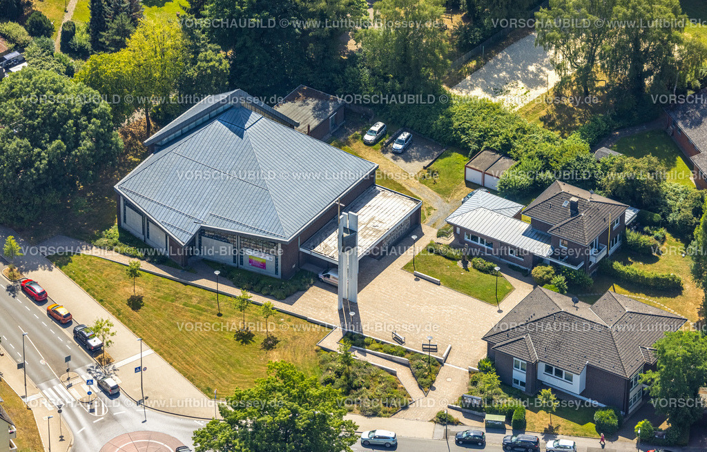 Dortmund220705040 | Luftbild, Kath. Kirche St. Joseph, Berghofen, Dortmund, Ruhrgebiet, Nordrhein-Westfalen, Deutschland