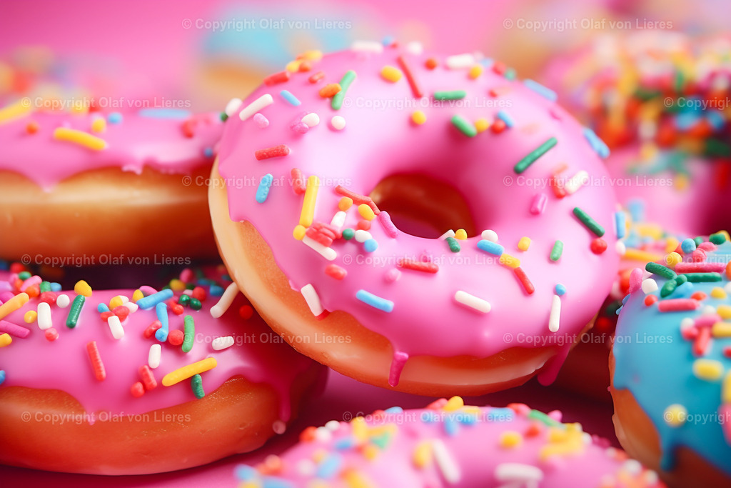 farbenfrohe Donats | Donats in Nahaufnahme
