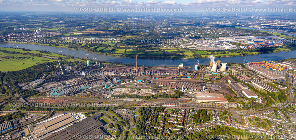 Duisburg241002582 | Luftbild, Hüttenwerke Krupp Mannesmann GmbH HKM am Fluss Rhein, Hüttenheim, Duisburg, Ruhrgebiet, Nordrhein-Westfalen, Deutschland, Duisburg-S
