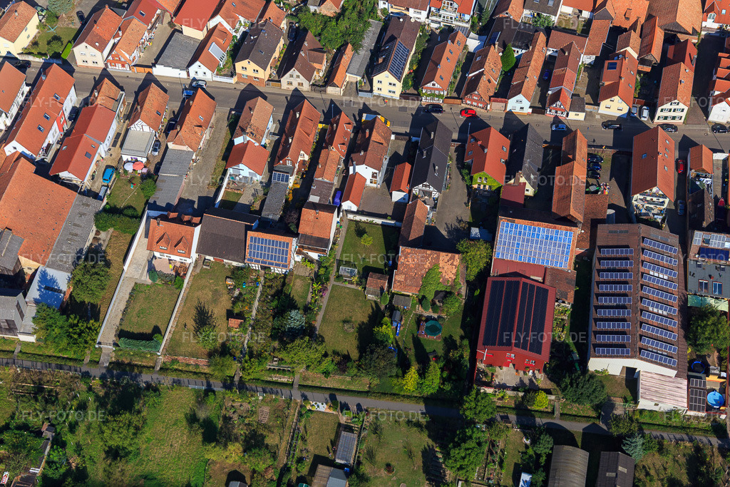 Luftbild: Rheinstraße aus Süden in Kandel im Bundesland Rheinland-Pfalz in Deutschland. Foto: IMG_094985.jpg vom 24.09.2016 durch Werner Riehm/FLY-FOTO.de