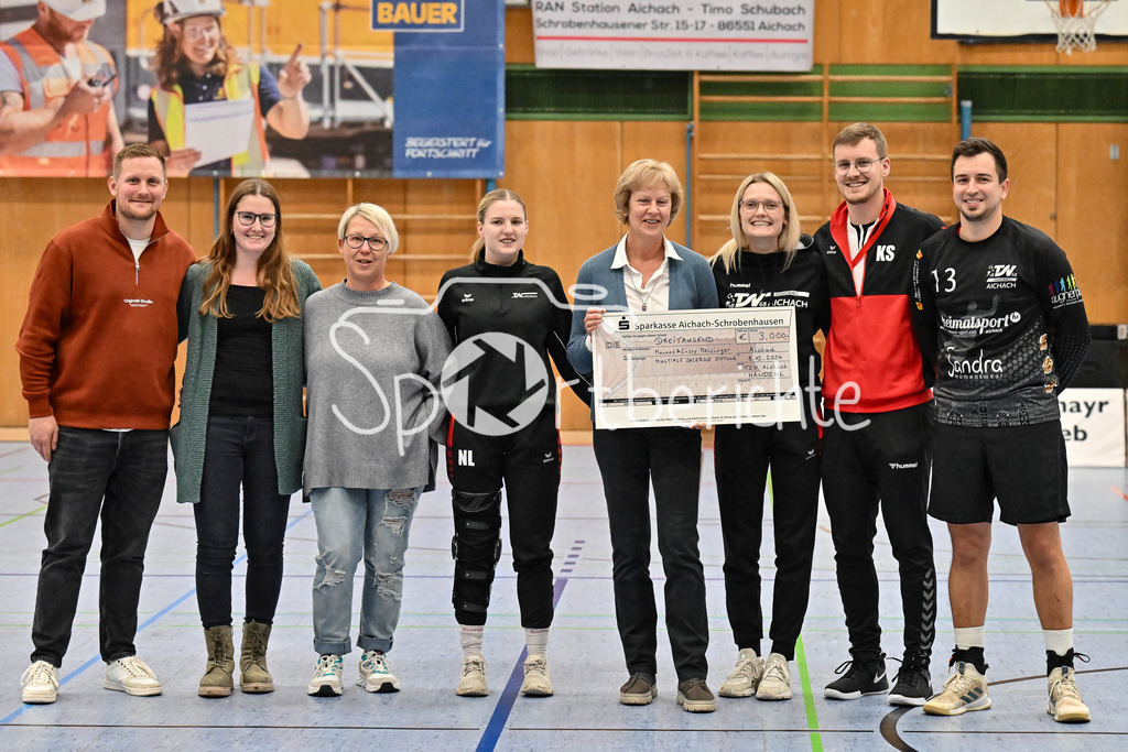 TSV Aichach - SG 1871 Augsburg/Gersthofen | Spendenuebergabe MS-Stiftung