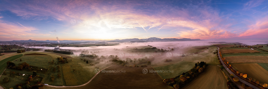 Sonnenaufgang und Nebelfelder | löwenblicke | shop