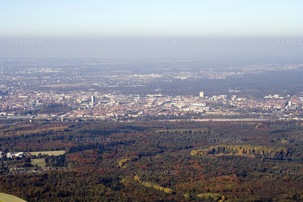 Luftbild: Karlsruhe Oberwald von Südosten im Ortsteil Durlach in Karlsruhe im Bundesland Baden-Württemberg in Deutschland. Foto: IMG_8645.jpg vom 14.10.2007 durch Werner Riehm/FLY-FOTO.de