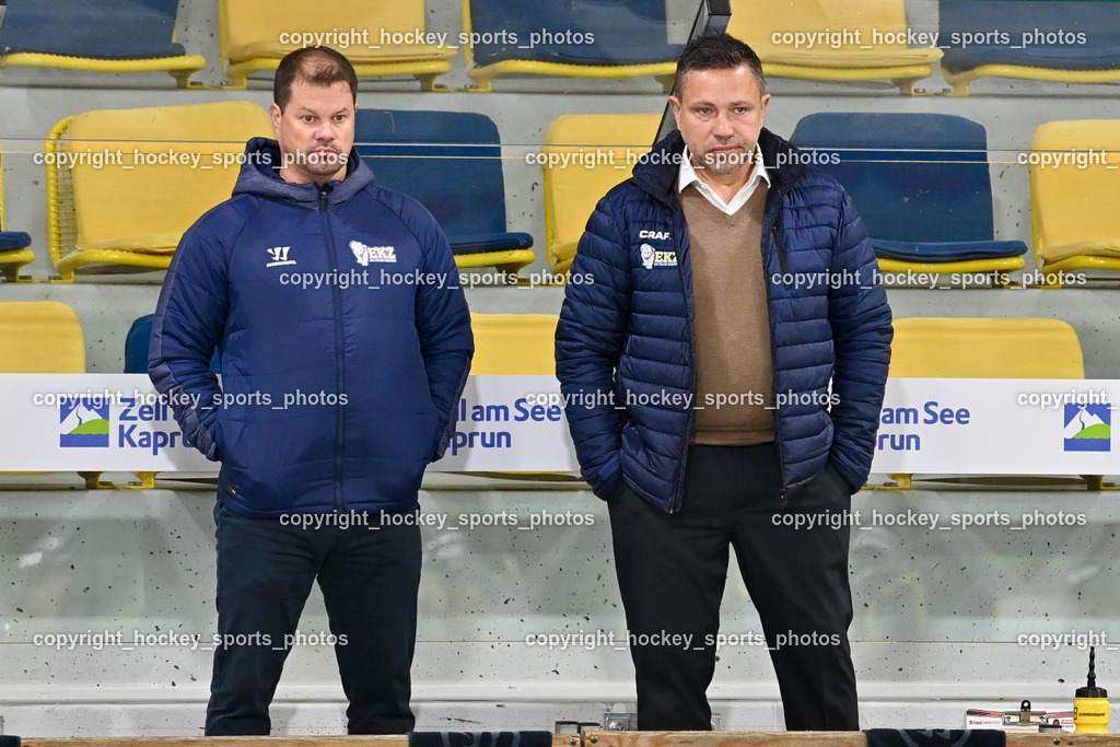 EK Zeller Eisbären vs. HDD Jesenice 1.10.2022 | Assistentcoach Zeller Eisbären Jaako NISKAVAARA, Headcoach Zeller Eisbären EKRT Martin