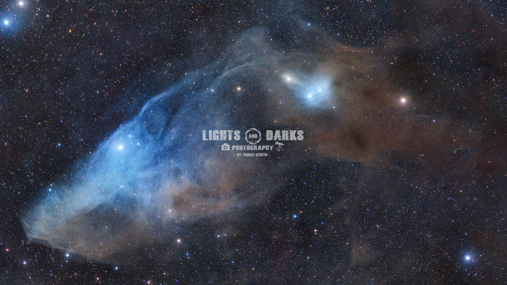 The Bluehorsehead Nebula | The Bluehorsehead Nebula (IC 4592) is a reflection nebula in the scorpius constellation. It is lit by Nu Scorpi, the Star also representing the eye of the horse. Shot taken in Namibia with a cooled mono astrocam with rgb Filters. - Realisiert mit Pictrs.com