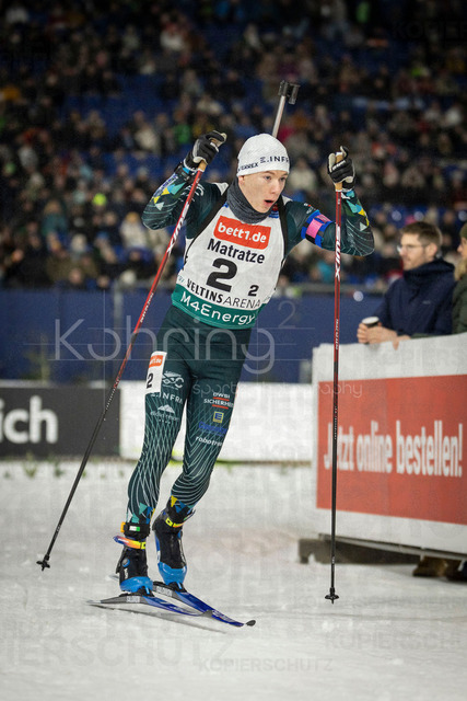 bett1.de WTC Biathlon auf Schalke, 28.12.2025 | Hugo Winter (Team Deutschland) bei der World Team Challenge (bett1.de WTC Biathlon auf Schalke) am 28.12.2025 in der Veltins-Arena in Gelsenkirchen (Deutschland). 