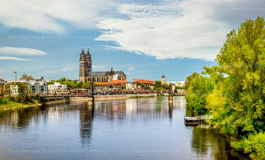 Magdeburg Sehenswürdigkeiten Dom_ Hubbrücke und Elbe-3 | Elbe, Hubbrücke und Dom - Realisiert mit Pictrs.com