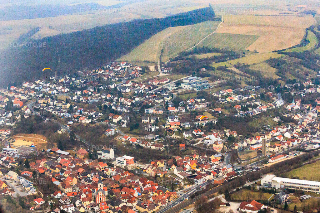 Luftbild: Schrotberg in Schonungen im Bundesland Bayern in Deutschland. Foto: IMG_56067.jpg vom 06.04.2013 durch Werner Riehm/FLY-FOTO.de