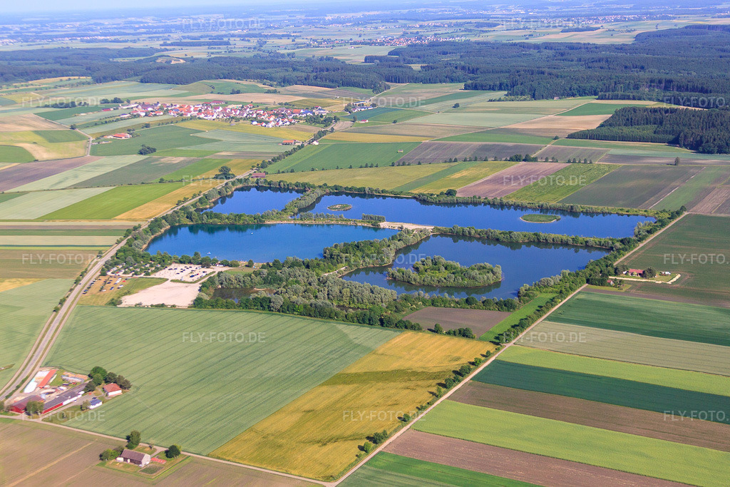 Luftbild: See Camping Rottenacker am Badesee Heppenäcker in Rottenacker im Bundesland Baden-Württemberg in Deutschland. – Foto: IMG_67383.jpg vom 08.06.2014 durch Werner Riehm/FLY-FOTO.de – Auflösung des Originals: 4752 x 3168 px – Internetseite der Gemeinde Rottenacker