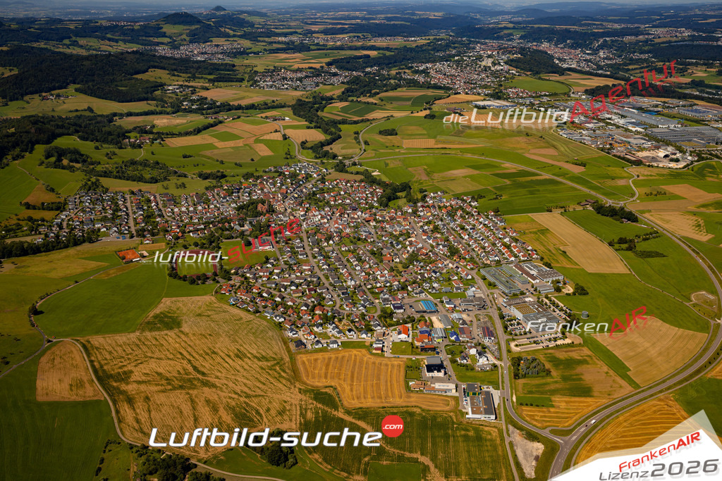 Das Luftbild zeigt : Bargau Schwäbisch Gmünd - Die Luftaufnahme wurde 2024 vom UL-Flugzeug aus erstellt ( keine Drohne ) - Hochauflösende Luftaufnahme - Für grossformatige Ausdrucke geeignet. Die Geschenkidee !Mit Lizenz und Bildrechte bestellbar