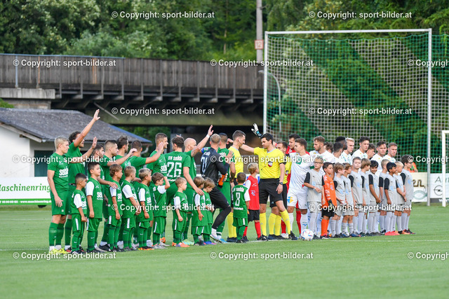 AUT, OEFB Uniqa Cup, Fussball SV Bad Schallerbach vs WSG Tirol | 21.07.2023, Sportplatz Bad Schallerbach, AUT, OEFB Uniqa Cup, SV Bad Schallerbach vs WSG Tirol, im Bild Team SV Bad Schallerbach, Team WSG Tirol



// OEFB Uniqa Cup Match between SV Bad Schallerbach vs WSG Tirol in Bad Schallerbach, Austria on 2023/07/21