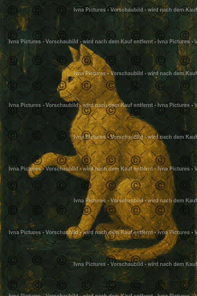 Goldener Kater vor dunklem Hintergrund | Ivna Pictures - Realisiert mit Pictrs.com