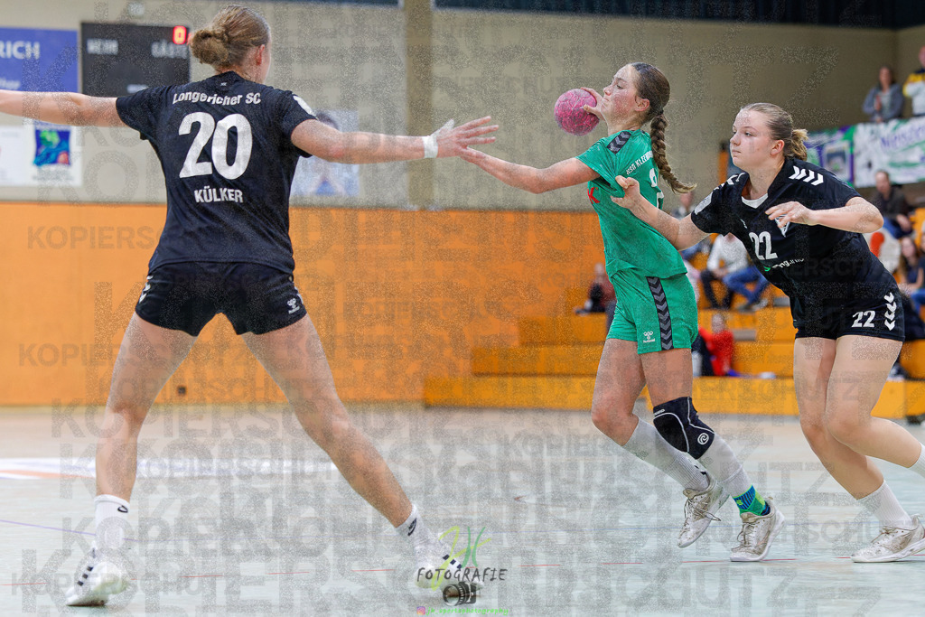 2024-10-19_274 | Jugendbundesliga B-Jugend weiblich; HSG Kleenheim/Langgöns - Longericher SC am 19.10.2024 in Oberkleen (Weidig-Halle) - Realisiert mit Pictrs.com