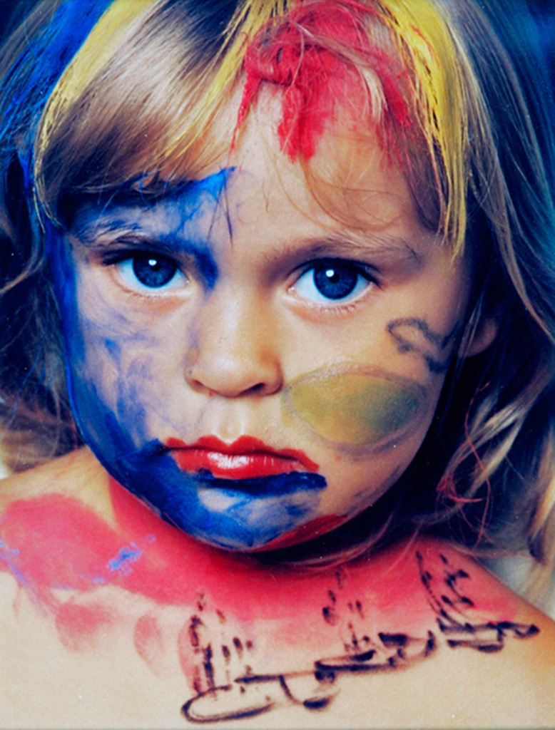 080art_Bee-Braxm_Sathya_16a | Werk aus  dem Jahr 1994   Nach einer Aktion im Ritterhausmuseum Offenburg. Kunstmaler Rainer Braxmaier und Modefotograf Wilfried Beege.