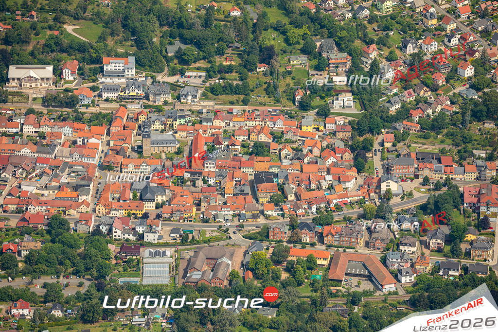 Das Luftbild zeigt :  Bad Blankenburg - Die Luftaufnahme wurde 2024 vom UL-Flugzeug aus erstellt ( keine Drohne ) - Hochauflösende Luftaufnahme - Für grossformatige Ausdrucke geeignet. Die Geschenkidee !Mit Lizenz und Bildrechte bestellbar